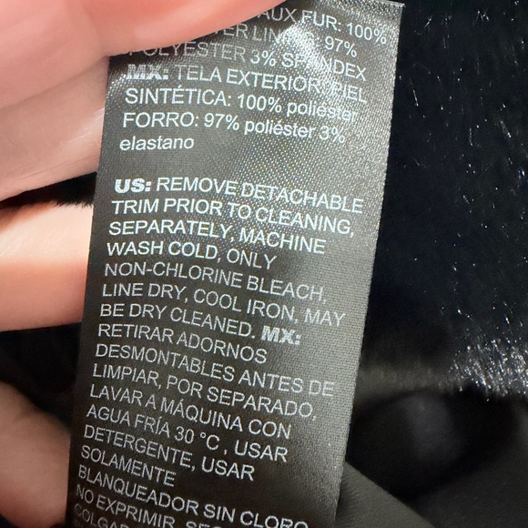 White House Black Market Elegant Black Faux Fur Shrug/ Jacket, Size S, NWT - Picture 8 of 8